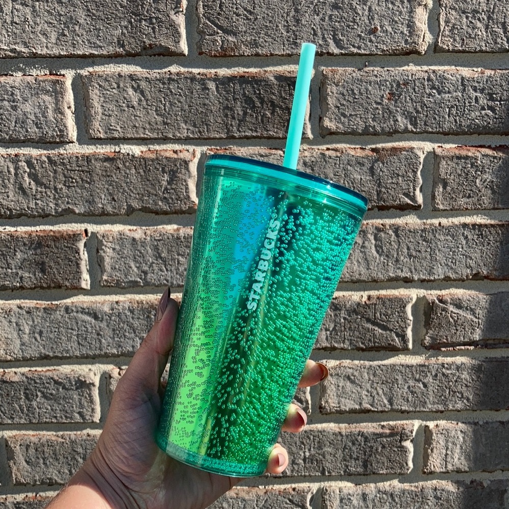 Starbucks Ombré Green Bubble 16 oz Tumbler